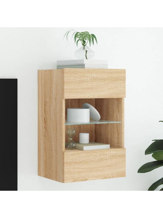 Nástěnná TV skříňka s LED osvětlením dub sonoma 40x30x60,5 cm