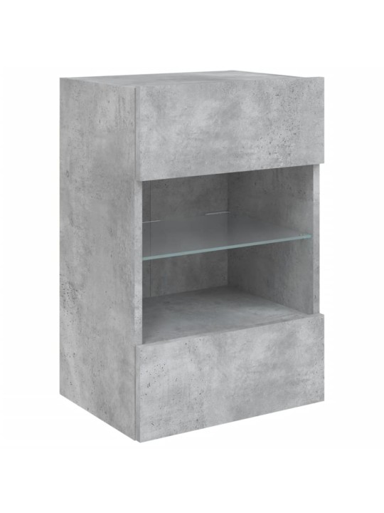 Nástěnná TV skříňka s LED osvětlením betonově šedá 40x30x60,5cm