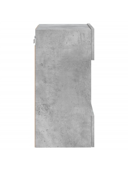 Nástěnná TV skříňka s LED osvětlením betonově šedá 40x30x60,5cm