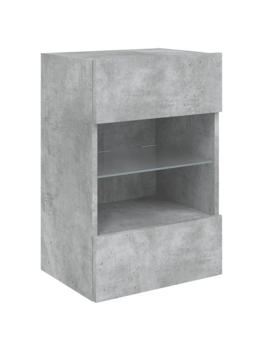 Nástěnné TV skříňky s LED 2 ks betonově šedé 40 x 30 x 60,5 cm