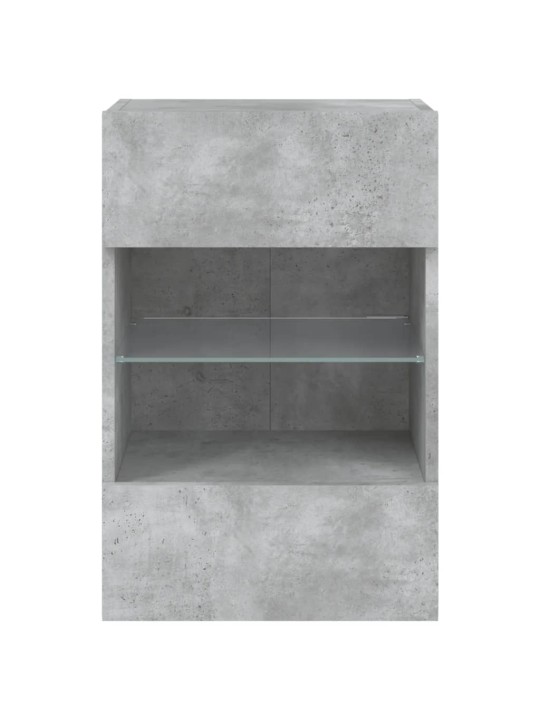 Nástěnné TV skříňky s LED 2 ks betonově šedé 40 x 30 x 60,5 cm