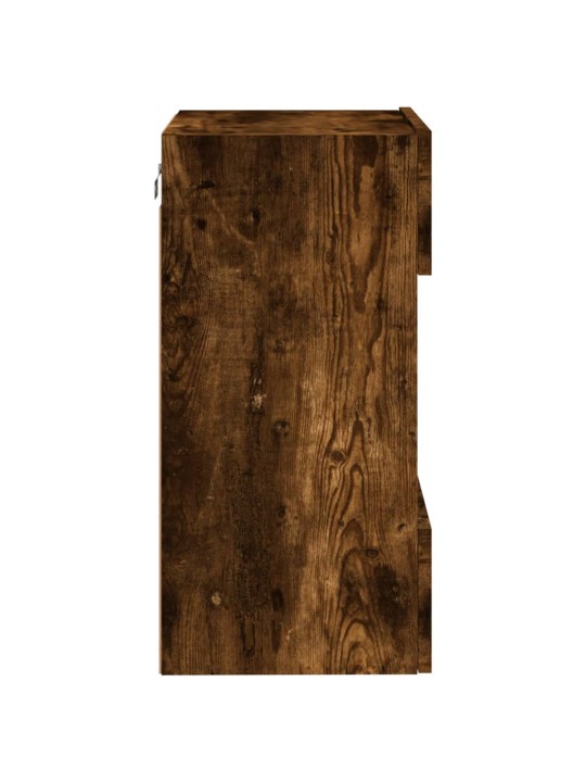 Nástěnná TV skříňka s LED osvětlením kouřový dub 40x30x60,5 cm
