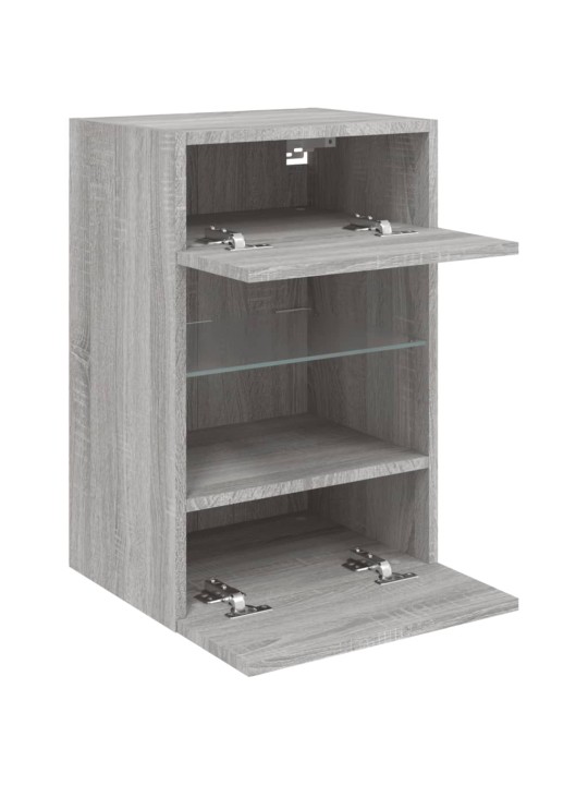 Nástěnná TV skříňka s LED osvětlením šedá sonoma 40x30x60,5 cm