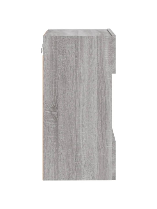 Nástěnné TV skříňky s LED 2 ks šedé sonoma 40 x 30 x 60,5 cm