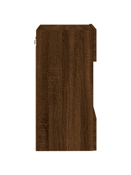Nástěnné TV skříňky s LED 2 ks hnědý dub 40 x 30 x 60,5 cm