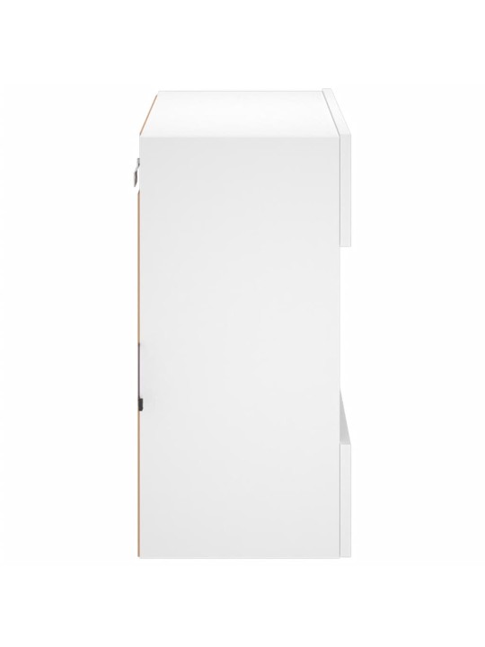 Nástěnná TV skříňka s LED osvětlením bílá 58,5 x 30 x 60,5 cm