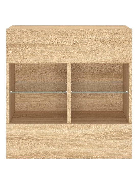 Nástěnná TV skříňka s LED osvětlením dub sonoma 58,5x30x60,5 cm