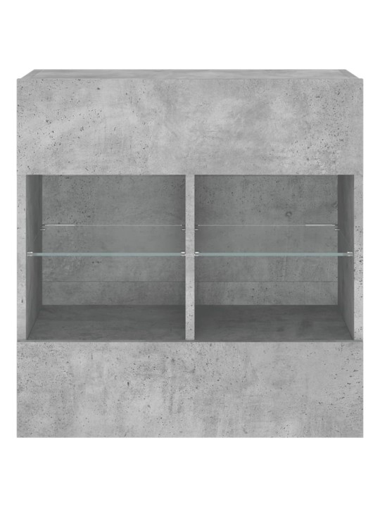 Nástěnná TV skříňka s LED betonově šedá 58,5 x 30 x 60,5 cm