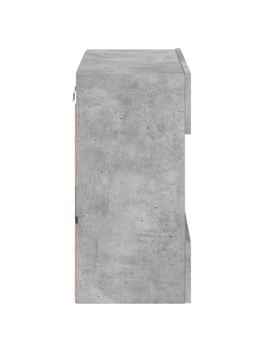 Nástěnná TV skříňka s LED betonově šedá 58,5 x 30 x 60,5 cm