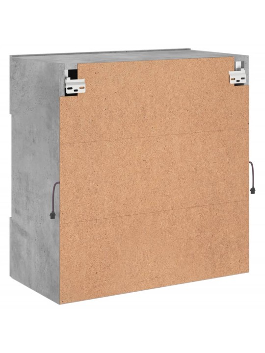 Nástěnná TV skříňka s LED betonově šedá 58,5 x 30 x 60,5 cm