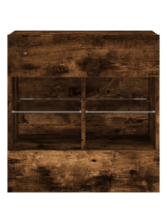 Nástěnná TV skříňka s LED osvětlením kouřový dub 58,5x30x60,5cm
