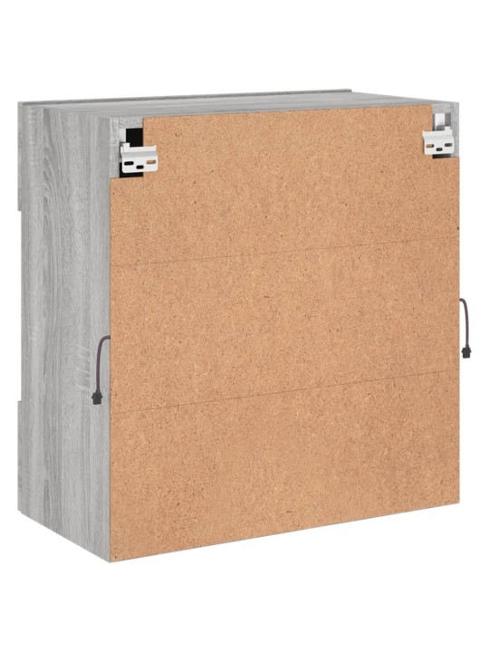 Nástěnná TV skříňka s LED osvětlením šedá sonoma 58,5x30x60,5cm