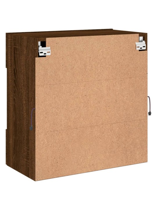Nástěnná TV skříňka s LED osvětlením hnědý dub 58,5x30x60,5 cm