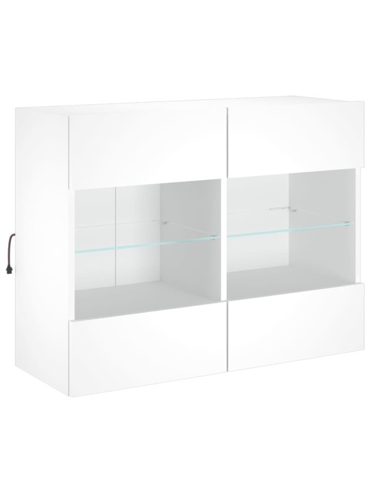 Nástěnná TV skříňka s LED osvětlením bílá 78,5 x 30 x 60,5 cm