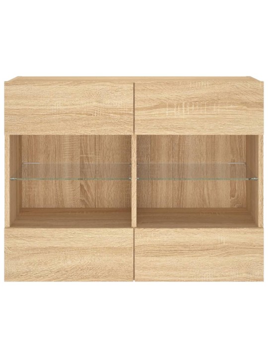 Nástěnná TV skříňka s LED osvětlením dub sonoma 78,5x30x60,5 cm
