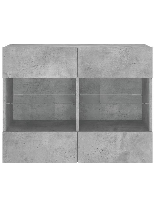 Nástěnná TV skříňka s LED betonově šedá 78,5 x 30 x 60,5 cm