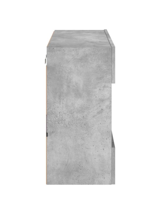 Nástěnná TV skříňka s LED betonově šedá 78,5 x 30 x 60,5 cm