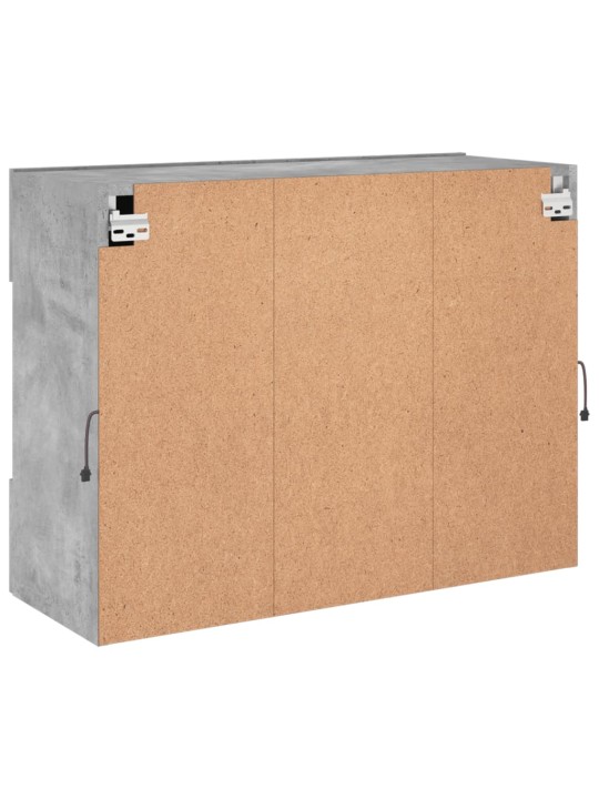 Nástěnná TV skříňka s LED betonově šedá 78,5 x 30 x 60,5 cm