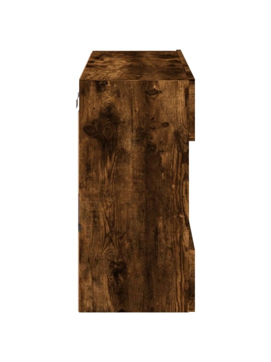 Nástěnná TV skříňka s LED osvětlením kouřový dub 78,5x30x60,5cm