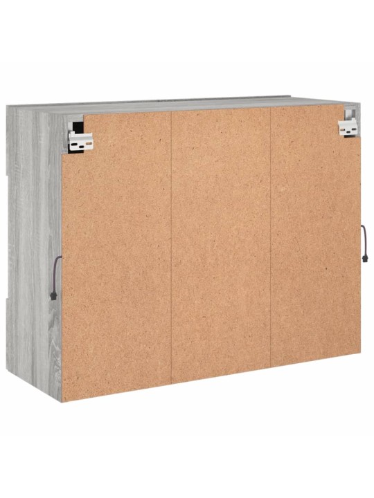 Nástěnná TV skříňka s LED osvětlením šedá sonoma 78,5x30x60,5cm