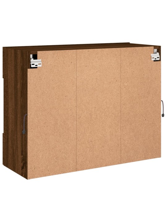 Nástěnná TV skříňka s LED osvětlením hnědý dub 78,5x30x60,5 cm