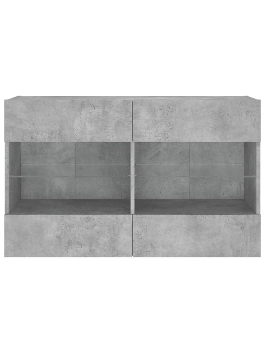 Nástěnná TV skříňka s LED betonově šedá 98,5 x 30 x 60,5 cm