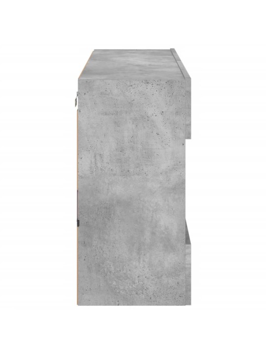 Nástěnná TV skříňka s LED betonově šedá 98,5 x 30 x 60,5 cm