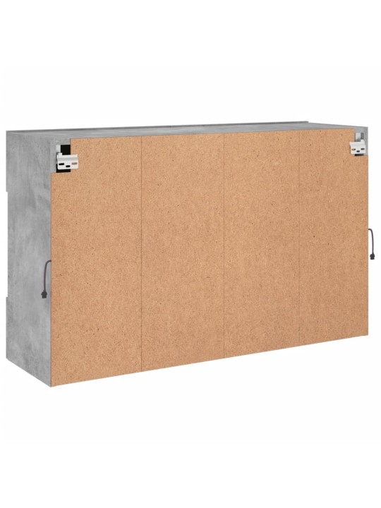 Nástěnná TV skříňka s LED betonově šedá 98,5 x 30 x 60,5 cm