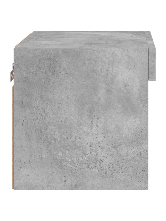 Noční stolky s LED osvětlením nástěnné 2 ks betonově šedé