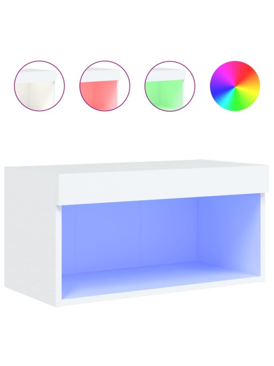 TV skříňka s LED osvětlením bílá 60 x 30 x 30 cm