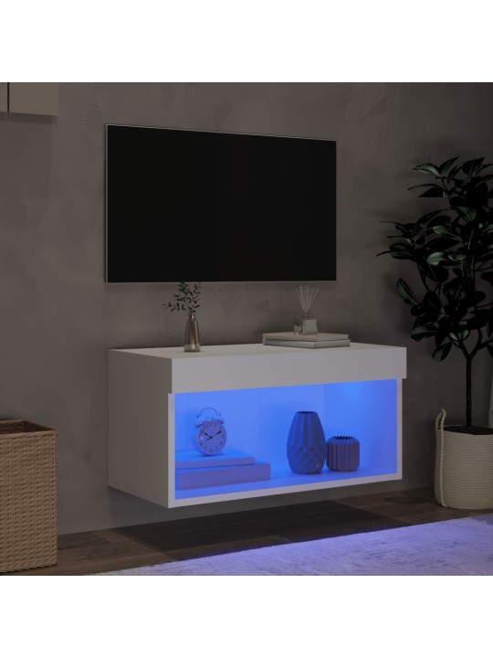 TV skříňka s LED osvětlením bílá 60 x 30 x 30 cm