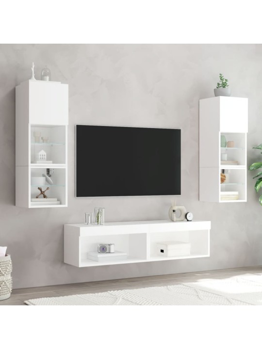 TV skříňka s LED osvětlením bílá 60 x 30 x 30 cm