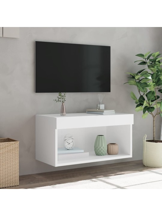 TV skříňka s LED osvětlením bílá 60 x 30 x 30 cm