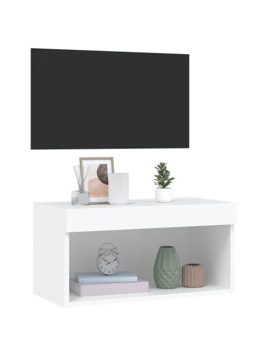 TV skříňka s LED osvětlením bílá 60 x 30 x 30 cm