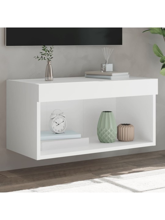 TV skříňka s LED osvětlením bílá 60 x 30 x 30 cm