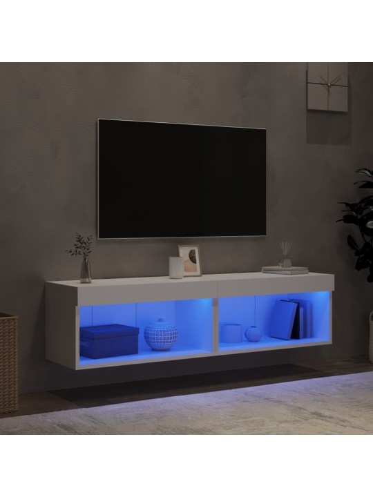 TV skříňky s LED osvětlením 2 ks bílé 60 x 30 x 30 cm