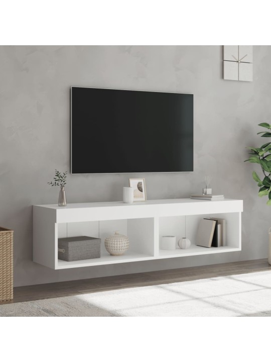 TV skříňky s LED osvětlením 2 ks bílé 60 x 30 x 30 cm