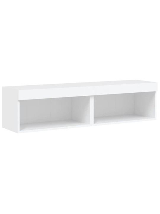 TV skříňky s LED osvětlením 2 ks bílé 60 x 30 x 30 cm