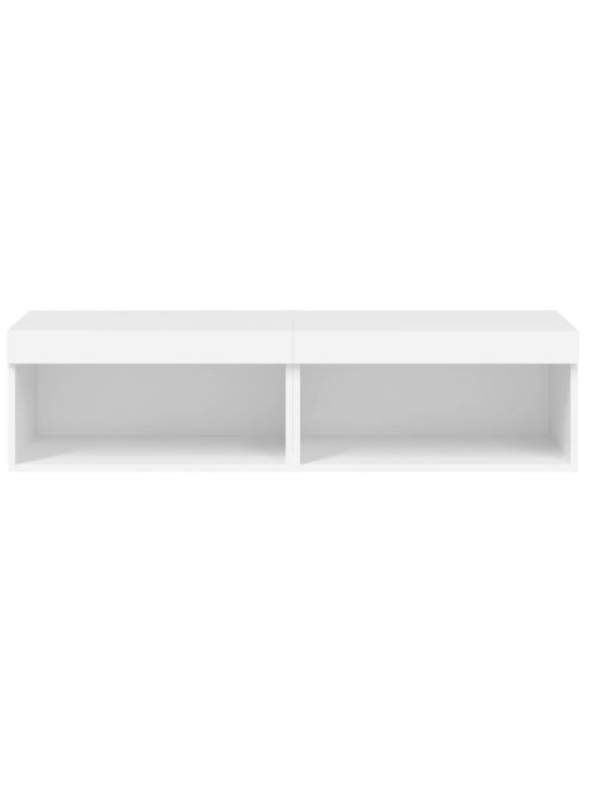 TV skříňky s LED osvětlením 2 ks bílé 60 x 30 x 30 cm