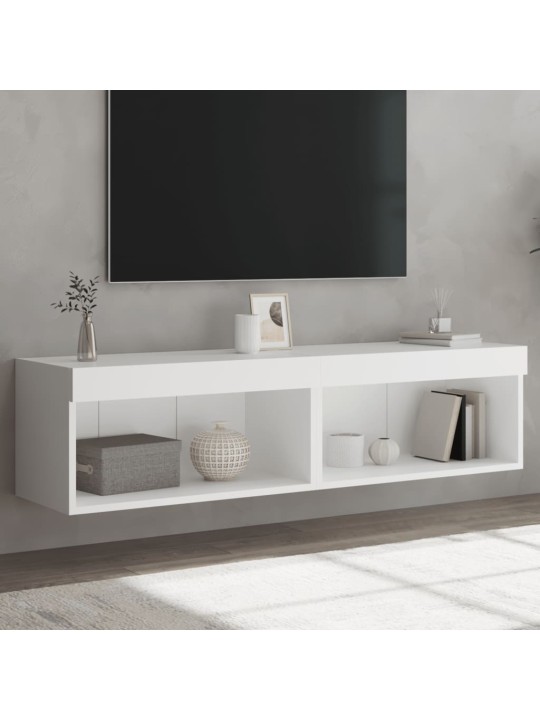 TV skříňky s LED osvětlením 2 ks bílé 60 x 30 x 30 cm