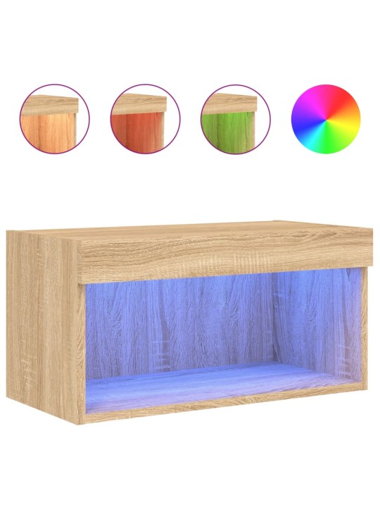 TV skříňka s LED osvětlením dub sonoma 60 x 30 x 30 cm