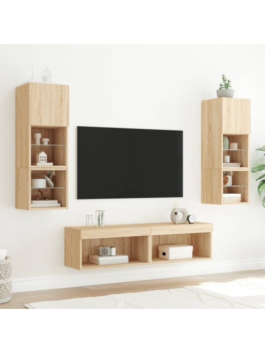 TV skříňka s LED osvětlením dub sonoma 60 x 30 x 30 cm
