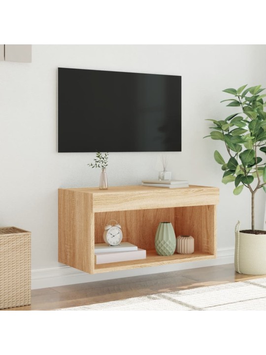 TV skříňka s LED osvětlením dub sonoma 60 x 30 x 30 cm