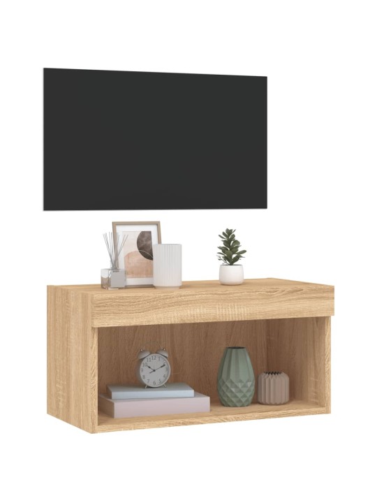 TV skříňka s LED osvětlením dub sonoma 60 x 30 x 30 cm
