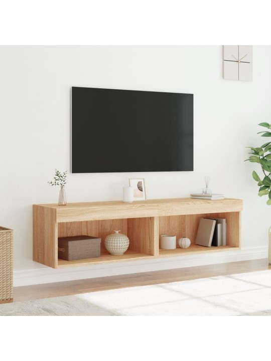 TV skříňky s LED osvětlením 2 ks dub sonoma 60 x 30 x 30 cm
