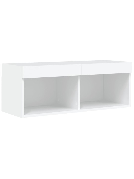 TV skříňka s LED osvětlením bílá 80 x 30 x 30 cm