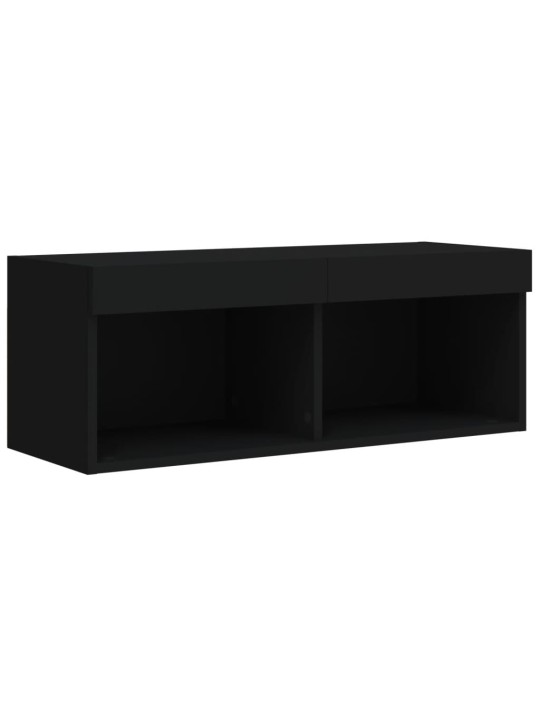 TV skříňka s LED osvětlením černá 80 x 30 x 30 cm