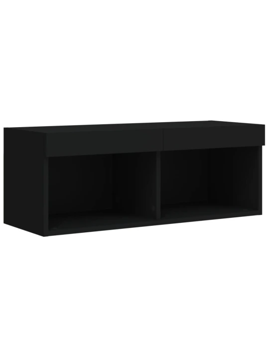 TV skříňka s LED osvětlením černá 80 x 30 x 30 cm