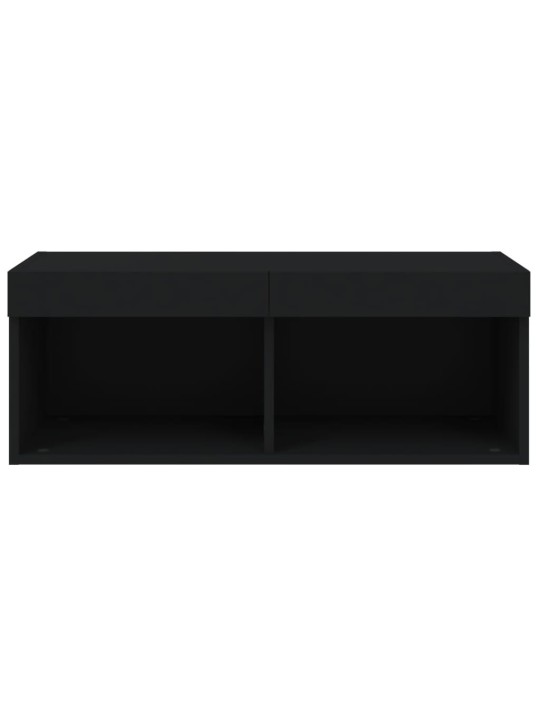 TV skříňka s LED osvětlením černá 80 x 30 x 30 cm