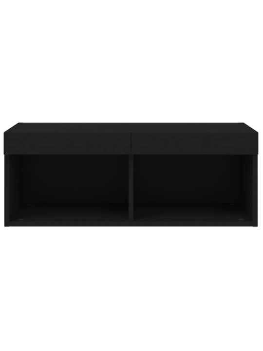 TV skříňka s LED osvětlením černá 80 x 30 x 30 cm